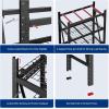 imageFLEXIMOUNTS 10000LBS Garage Shelving 4Tier Heavy Duty Shelving Unit With 4 Hooks 236quotD x 496quotW x 71quotH Industrial Shelving Adjustable Storage Shelves for Garage Basement Warehouse Workshop2