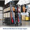 imageFLEXIMOUNTS 10000LBS Garage Shelving 4Tier Heavy Duty Shelving Unit With 4 Hooks 236quotD x 496quotW x 71quotH Industrial Shelving Adjustable Storage Shelves for Garage Basement Warehouse Workshop2