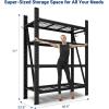 imageFLEXIMOUNTS 10000LBS Garage Shelving 4Tier Heavy Duty Shelving Unit With 4 Hooks 236quotD x 496quotW x 71quotH Industrial Shelving Adjustable Storage Shelves for Garage Basement Warehouse Workshop2