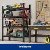 imageFLEXIMOUNTS 10000LBS Garage Shelving 4Tier Heavy Duty Shelving Unit With 4 Hooks 236quotD x 496quotW x 71quotH Industrial Shelving Adjustable Storage Shelves for Garage Basement Warehouse Workshop2