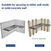 imageFLEXIMOUNTS 2 Pack 2x4ft Corner Wall Shelving Garage Storage Rack 24x48 inch Floating Shelves 440lbs Total Weight Capacity Black