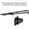 imageFLEXIMOUNTS 2 Pack 2x4ft Garage Storage 24x48 inch Bike Wall Shelving Rack 440lbs Total Weight Capacity BlackBlack