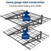 imageFLEXIMOUNTS 2Pack 1x4ft 12inchby48inch Wall Shelf Garage Storage Rack Wall Mounted Floating Shelves BlackBlack