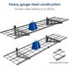 imageFLEXIMOUNTS 2Pack 1x4ft 12inchby48inch Wall Shelf Garage Storage Rack Wall Mounted Floating Shelves BlackBlack