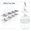 imageFLEXIMOUNTS 2Pack 1x4ft 12inchby48inch Wall Shelf Garage Storage Rack Wall Mounted Floating Shelves BlackBlack