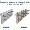 imageFLEXIMOUNTS 2Pack 1x4ft 12inchby48inch Wall Shelf Garage Storage Rack Wall Mounted Floating Shelves BlackBlack