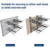 imageFLEXIMOUNTS 2Pack 1x4ft 12inchby48inch Wall Shelf Garage Storage Rack Wall Mounted Floating Shelves BlackBlack