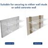 imageFLEXIMOUNTS 2Pack 1x4ft 12inchby48inch Wall Shelf Garage Storage Rack Wall Mounted Floating Shelves BlackWhite