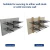 imageFLEXIMOUNTS 2Pack 2x4ft 24inchby48inch Wall Shelf Garage Storage Rack Wall Mounted Floating Shelves BlackBlack