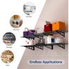 imageFLEXIMOUNTS 2Pack 2x4ft 24inchby48inch Wall Shelf Garage Storage Rack Wall Mounted Floating Shelves BlackBlack