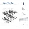 imageFLEXIMOUNTS 2Pack 2x4ft 24inchby48inch Wall Shelf Garage Storage Rack Wall Mounted Floating Shelves BlackBlack