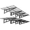 imageFLEXIMOUNTS 2Pack 2x4ft 24inchby48inch Wall Shelf Garage Storage Rack Wall Mounted Floating Shelves BlackBlack