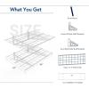 imageFLEXIMOUNTS 2Pack 2x4ft 24inchby48inch Wall Shelf Garage Storage Rack Wall Mounted Floating Shelves BlackWhite