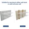 imageFLEXIMOUNTS 2Pack 2x4ft 24inchby48inch Wall Shelf Garage Storage Rack Wall Mounted Floating Shelves BlackWhite