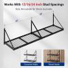 imageFLEXIMOUNTS 2Pack 2x4ft Garage Wall Shelving  Heavy Duty Garage Storage Rack 440 lbs Load Capacity with Brace Guardrail Organization System for Tools Heavy Bins Sports Equipment Utility Room2X4ft4pcs