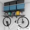 imageFLEXIMOUNTS 2Pack 2x6ft Garage Shelving with Hooks 24inchby72inch Wall Shelf Garage Storage Racks Floating Shelves Black