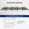 imageFLEXIMOUNTS 2x6ft Heavy Duty Garage Storage Wall Shelving 1600lbs Total Weight Capacity 2 Pack Wall Mounted Storage Rack 24x75 inch Rack Floating Shelves for Garage Organization Snap AssemblySatin Black