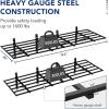 imageFLEXIMOUNTS 2x6ft Heavy Duty Garage Storage Wall Shelving 1600lbs Total Weight Capacity 2 Pack Wall Mounted Storage Rack 24x75 inch Rack Floating Shelves for Garage Organization Snap AssemblyMatte Black