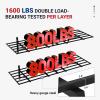 imageFLEXIMOUNTS 2x6ft Heavy Duty Garage Storage Wall Shelving 1600lbs Total Weight Capacity 2 Pack Wall Mounted Storage Rack 24x75 inch Rack Floating Shelves for Garage Organization Snap AssemblySatin Black