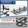 imageFLEXIMOUNTS 2x6ft Heavy Duty Garage Storage Wall Shelving 1600lbs Total Weight Capacity 2 Pack Wall Mounted Storage Rack 24x75 inch Rack Floating Shelves for Garage Organization Snap AssemblySatin Black