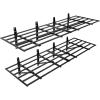 imageFLEXIMOUNTS 2x6ft Heavy Duty Garage Storage Wall Shelving 1600lbs Total Weight Capacity 2 Pack Wall Mounted Storage Rack 24x75 inch Rack Floating Shelves for Garage Organization Snap AssemblyMatte Black