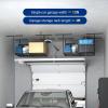 imageFLEXIMOUNTS 2x8 Garage Storage Rack Adjustable Overhead Storage Organization System Heavy Duty Metal Ceiling Rack 400lbs Weight Capacity BlackBlack