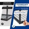 imageFLEXIMOUNTS 2x8 Garage Storage Rack Adjustable Overhead Storage Organization System Heavy Duty Metal Ceiling Rack 400lbs Weight Capacity BlackBlack