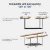 imageFLEXIMOUNTS 2x8 Garage Storage Rack Adjustable Overhead Storage Organization System Heavy Duty Metal Ceiling Rack 400lbs Weight Capacity BlackBlack
