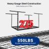 imageFLEXIMOUNTS 2x8 Garage Storage Rack Adjustable Overhead Storage Organization System Heavy Duty Metal Ceiling Rack 400lbs Weight Capacity BlackBlack