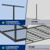 imageFLEXIMOUNTS 2x8 Garage Storage Rack Adjustable Overhead Storage Organization System Heavy Duty Metal Ceiling Rack 400lbs Weight Capacity BlackBlack