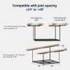 imageFLEXIMOUNTS 2x8 Garage Storage Rack Adjustable Overhead Storage Organization System Heavy Duty Metal Ceiling Rack 400lbs Weight Capacity BlackBlack