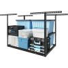 imageFLEXIMOUNTS 2x8 Garage Storage Rack Adjustable Overhead Storage Organization System Heavy Duty Metal Ceiling Rack 400lbs Weight Capacity BlackBlack