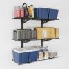 imageFLEXIMOUNTS 3 Tier 1x3ft Garage Storage Wall Shelving 12x36inch per Shelf Height Adjustable Floating Shelves 450lbs Total Weight Capacity BlackBlack