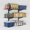 imageFLEXIMOUNTS 3 Tier 1x3ft Garage Storage Wall Shelving 12x36inch per Shelf Height Adjustable Floating Shelves 450lbs Total Weight Capacity BlackBlack
