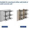 imageFLEXIMOUNTS 3 Tier 1x3ft Garage Storage Wall Shelving 12x36inch per Shelf Height Adjustable Floating Shelves 450lbs Total Weight Capacity BlackBlack