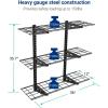 imageFLEXIMOUNTS 3 Tier 1x3ft Garage Storage Wall Shelving 12x36inch per Shelf Height Adjustable Floating Shelves 450lbs Total Weight Capacity BlackBlack