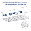 imageFLEXIMOUNTS 3x8 2Tier Overhead Garage Storage Rack  Adjustable Heavy Duty Metal Garage Ceiling Storage Racks 1000 lbs Capacity  Garages Organization System for 1015 ft Tall Garages BlackWhite