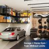 imageFLEXIMOUNTS 3x8 2Tier Overhead Garage Storage Rack  Adjustable Heavy Duty Metal Garage Ceiling Storage Racks 1000 lbs Capacity  Garages Organization System for 1015 ft Tall Garages BlackBlack
