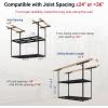 imageFLEXIMOUNTS 3x8 2Tier Overhead Garage Storage Rack  Adjustable Heavy Duty Metal Garage Ceiling Storage Racks 1000 lbs Capacity  Garages Organization System for 1015 ft Tall Garages BlackBlack
