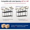 imageFLEXIMOUNTS 3x8 2Tier Overhead Garage Storage Rack  Adjustable Heavy Duty Metal Garage Ceiling Storage Racks 1000 lbs Capacity  Garages Organization System for 1015 ft Tall Garages BlackBlack