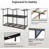 imageFLEXIMOUNTS 3x8 2Tier Overhead Garage Storage Rack  Adjustable Heavy Duty Metal Garage Ceiling Storage Racks 1000 lbs Capacity  Garages Organization System for 1015 ft Tall Garages BlackBlack