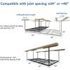 imageFLEXIMOUNTS 3x8 2Tier Overhead Garage Storage Rack  Adjustable Heavy Duty Metal Garage Ceiling Storage Racks 1000 lbs Capacity  Garages Organization System for 1015 ft Tall Garages BlackBlack