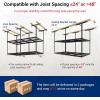 imageFLEXIMOUNTS 3x8 2Tier Overhead Garage Storage Rack  Adjustable Heavy Duty Metal Garage Ceiling Storage Racks 1000 lbs Capacity  Garages Organization System for 1015 ft Tall Garages BlackBlack