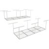 imageFLEXIMOUNTS 3x8 Overhead Garage Ceiling Storage Rack Adjustable Garage Organization System Heavy Duty Metal 600lbs Weight Capacity WhiteWhite