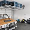 imageFLEXIMOUNTS 3x8 Overhead Garage Ceiling Storage Rack Adjustable Garage Organization System Heavy Duty Metal 600lbs Weight Capacity WhiteWhite