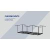 imageFLEXIMOUNTS 3x8 Overhead Garage Ceiling Storage Rack Adjustable Garage Organization System Heavy Duty Metal 600lbs Weight Capacity WhiteWhite