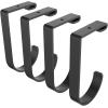 imageFLEXIMOUNTS 4 Pack Add On Storage Flat Hook Accessory for Garage Ceiling Rack and Wall Shelving Max Weight Capacity up to 50lbs BlackBlack