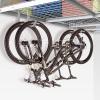 imageFLEXIMOUNTS 4 Pack Add On Storage Flat Hook Accessory for Garage Ceiling Rack and Wall Shelving Max Weight Capacity up to 50lbs BlackWhite