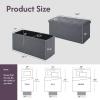 imageFLEXIMOUNTS 43 Folding Storage Ottoman Bench Ottoman Foot Rest Storage Chest for Living Room Bedroom Entryway Grey30L x 149D x 15H