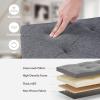 imageFLEXIMOUNTS 43 Folding Storage Ottoman Bench Ottoman Foot Rest Storage Chest for Living Room Bedroom Entryway Grey30L x 149D x 15H